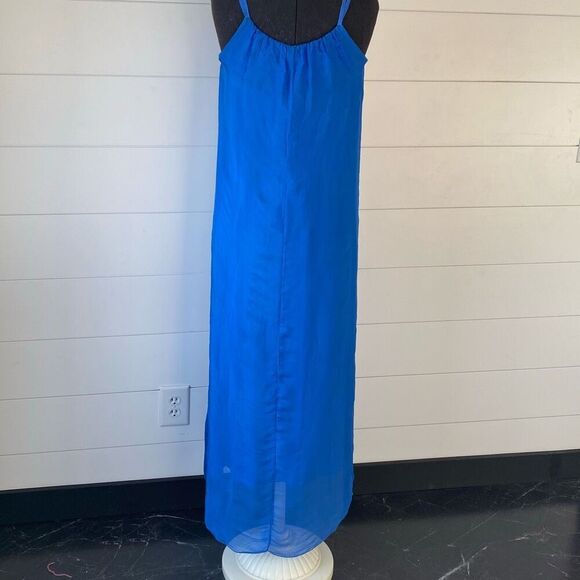 NEW ROSEMARINE SILK BLAND MADE IN ITALY SPAGHETTI STRIP LONG Dress SIZE S ROSEMA - Picture 5 of 8